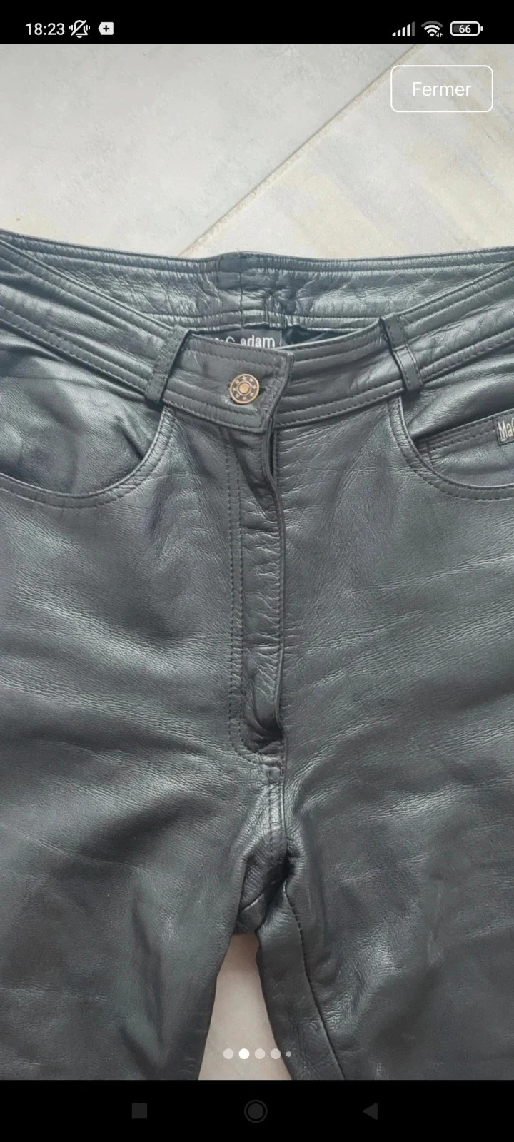Pantalón de cuero para mujer moto talla 40 macadam – photo 2